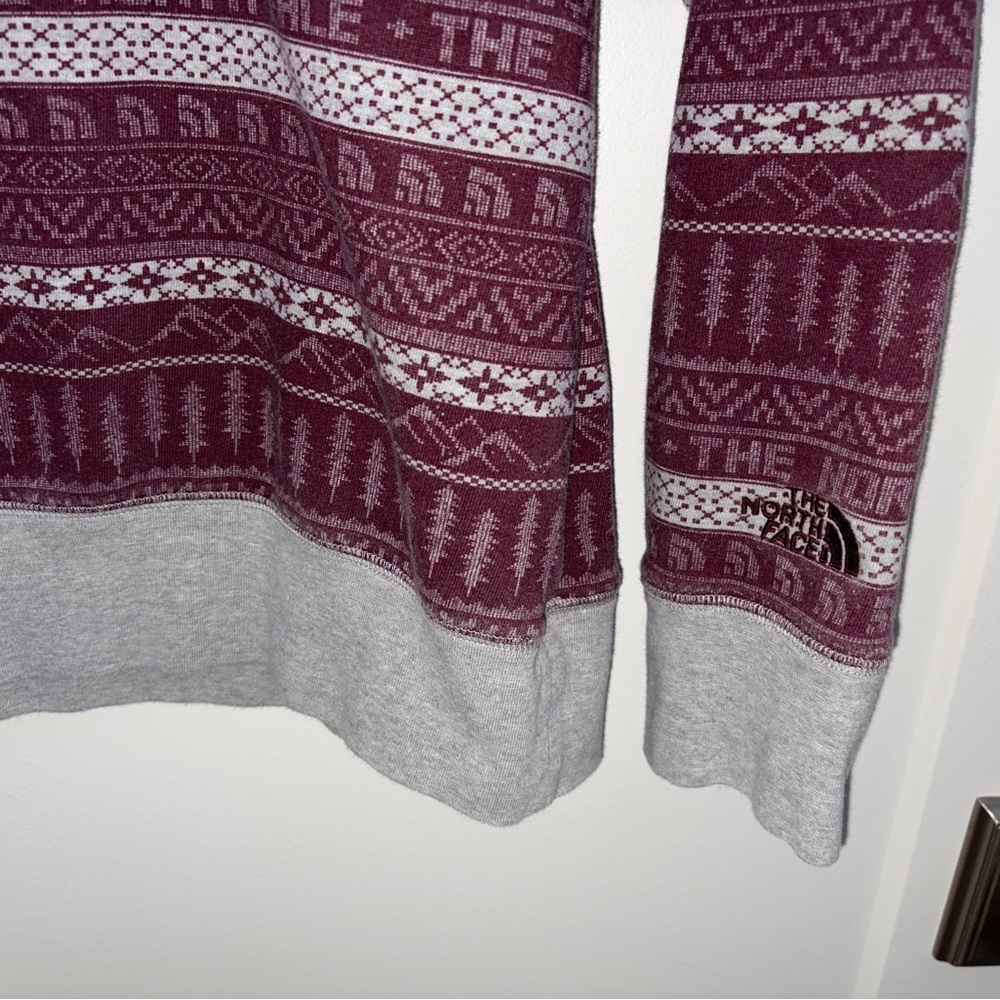 The North Face striped Fair-isle crewneck sweatshirt women's sz S VGUC - Picture 3 of 8